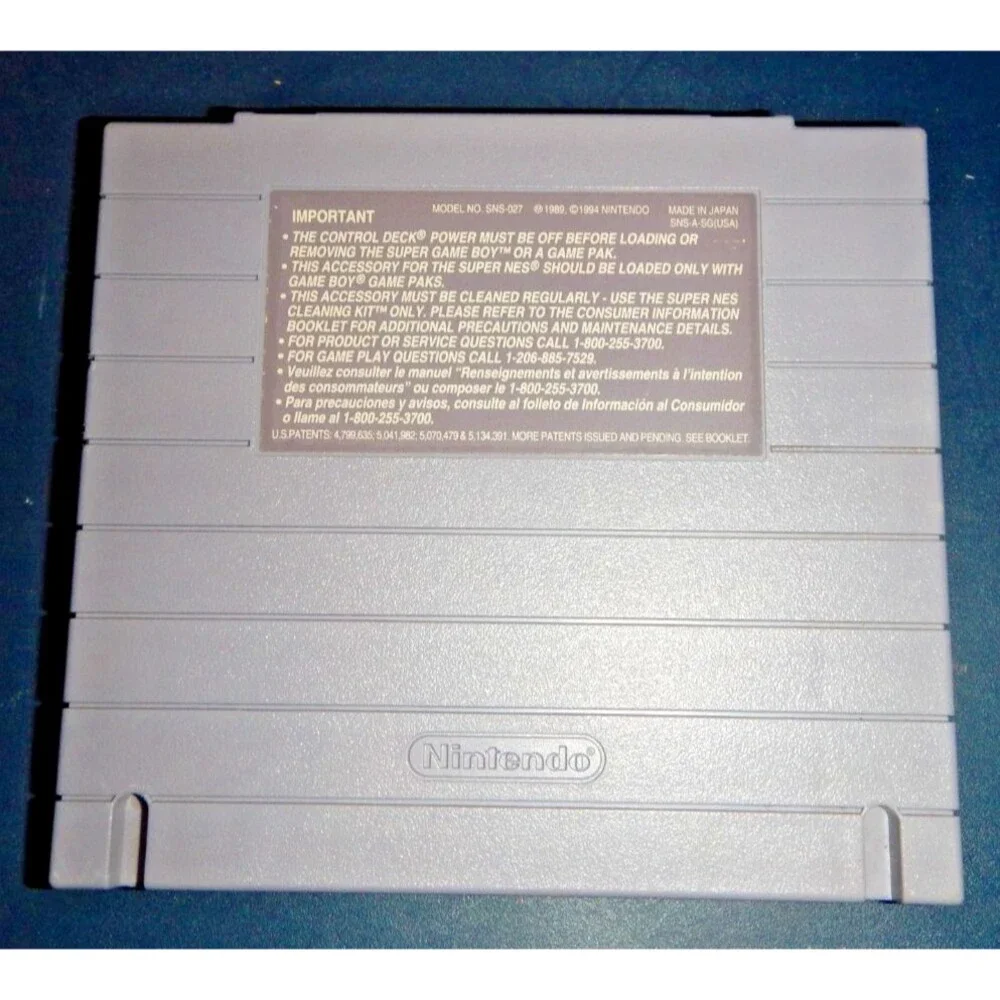 Super Game Boy SNES Adapter Cartridge Nintendo Super Nintendo Authentic OEM